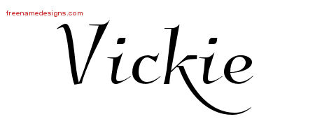 Elegant Name Tattoo Designs Vickie Free Graphic