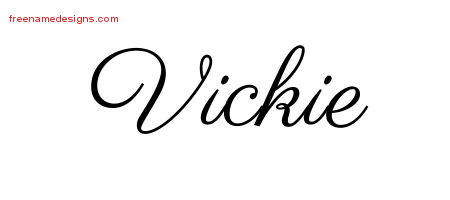 Classic Name Tattoo Designs Vickie Graphic Download