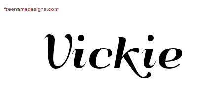 Art Deco Name Tattoo Designs Vickie Printable
