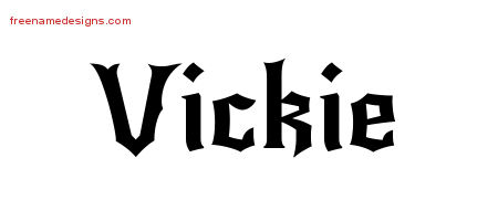 Gothic Name Tattoo Designs Vickie Free Graphic