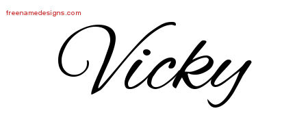 Cursive Name Tattoo Designs Vicky Download Free