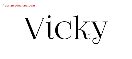 Vintage Name Tattoo Designs Vicky Free Download