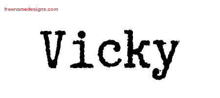 Typewriter Name Tattoo Designs Vicky Free Download
