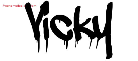 Graffiti Name Tattoo Designs Vicky Free Lettering