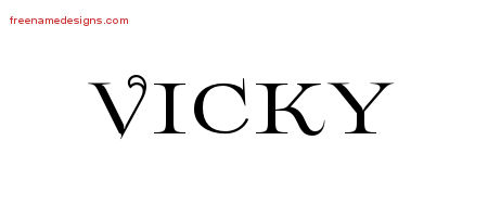 Flourishes Name Tattoo Designs Vicky Printable