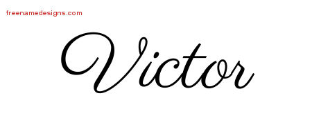 Classic Name Tattoo Designs Victor Printable