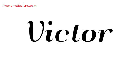 Art Deco Name Tattoo Designs Victor Graphic Download