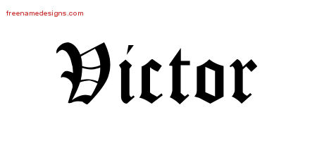 Blackletter Name Tattoo Designs Victor Graphic Download