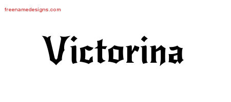 Gothic Name Tattoo Designs Victorina Free Graphic