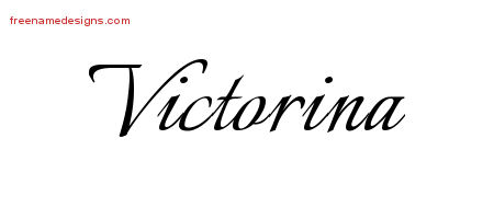 Calligraphic Name Tattoo Designs Victorina Download Free