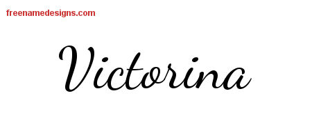 Lively Script Name Tattoo Designs Victorina Free Printout