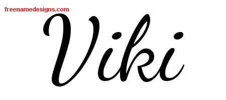 Lively Script Name Tattoo Designs Viki Free Printout