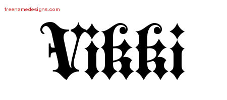 Old English Name Tattoo Designs Vikki Free