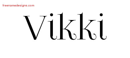 Vintage Name Tattoo Designs Vikki Free Download
