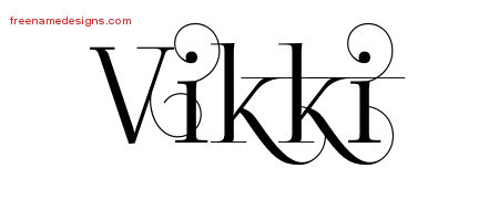 Decorated Name Tattoo Designs Vikki Free