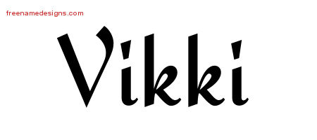 Calligraphic Stylish Name Tattoo Designs Vikki Download Free
