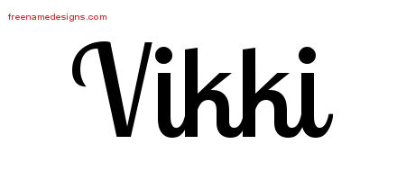 Handwritten Name Tattoo Designs Vikki Free Download
