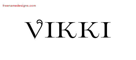 Flourishes Name Tattoo Designs Vikki Printable