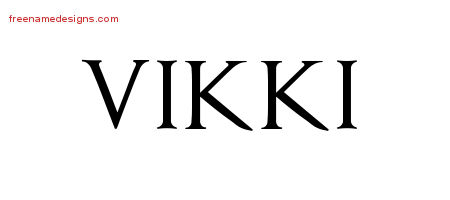 Regal Victorian Name Tattoo Designs Vikki Graphic Download