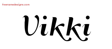 Art Deco Name Tattoo Designs Vikki Printable