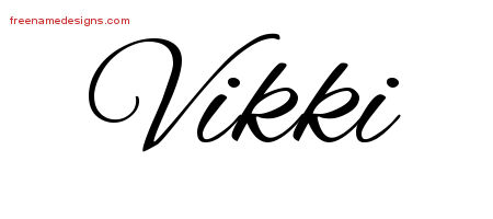 Cursive Name Tattoo Designs Vikki Download Free