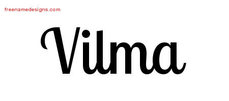 Handwritten Name Tattoo Designs Vilma Free Download