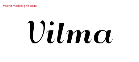 Art Deco Name Tattoo Designs Vilma Printable