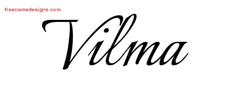 Calligraphic Name Tattoo Designs Vilma Download Free
