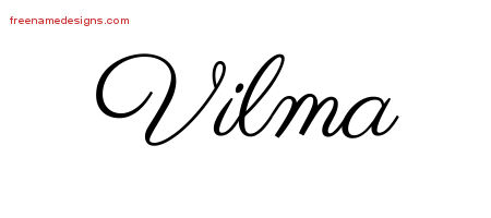 Classic Name Tattoo Designs Vilma Graphic Download