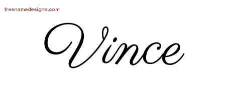 Classic Name Tattoo Designs Vince Printable