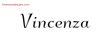 Elegant Name Tattoo Designs Vincenza Free Graphic