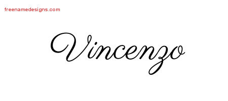 Classic Name Tattoo Designs Vincenzo Printable