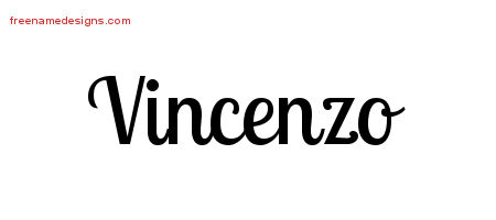 Handwritten Name Tattoo Designs Vincenzo Free Printout