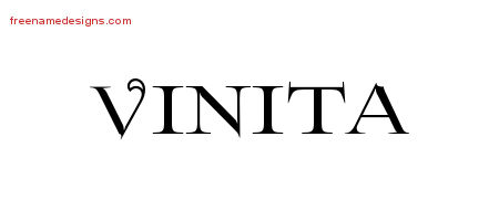 Flourishes Name Tattoo Designs Vinita Printable