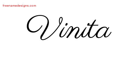 Classic Name Tattoo Designs Vinita Graphic Download