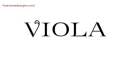 Flourishes Name Tattoo Designs Viola Printable