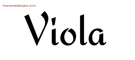 Calligraphic Stylish Name Tattoo Designs Viola Download Free