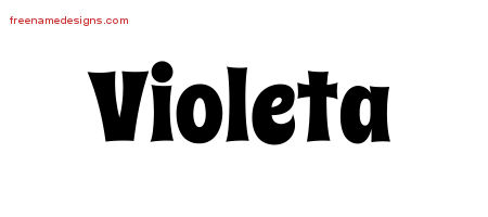 Groovy Name Tattoo Designs Violeta Free Lettering
