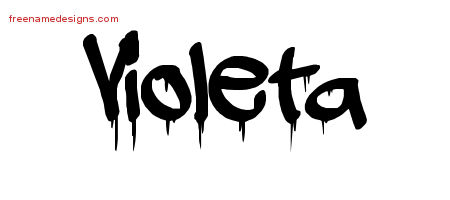 Graffiti Name Tattoo Designs Violeta Free Lettering