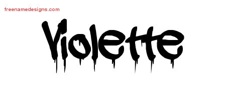 Graffiti Name Tattoo Designs Violette Free Lettering