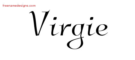 Elegant Name Tattoo Designs Virgie Free Graphic