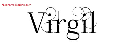 Decorated Name Tattoo Designs Virgil Free