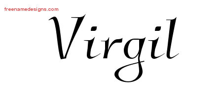 Elegant Name Tattoo Designs Virgil Free Graphic