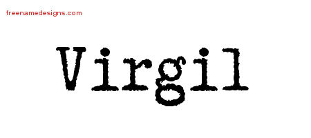 Typewriter Name Tattoo Designs Virgil Free Printout