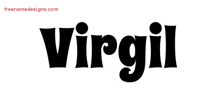 Groovy Name Tattoo Designs Virgil Free Lettering