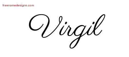 Classic Name Tattoo Designs Virgil Printable