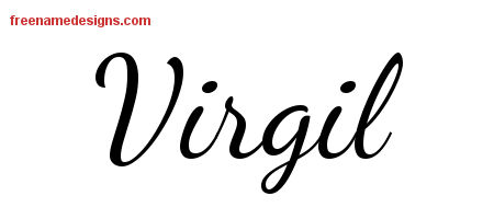 Lively Script Name Tattoo Designs Virgil Free Printout