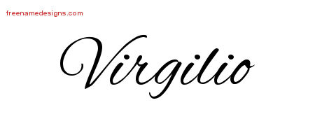 Cursive Name Tattoo Designs Virgilio Free Graphic
