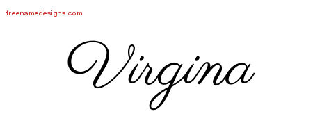 Classic Name Tattoo Designs Virgina Graphic Download