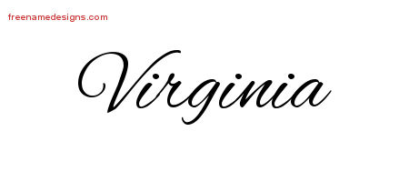 Cursive Name Tattoo Designs Virginia Download Free